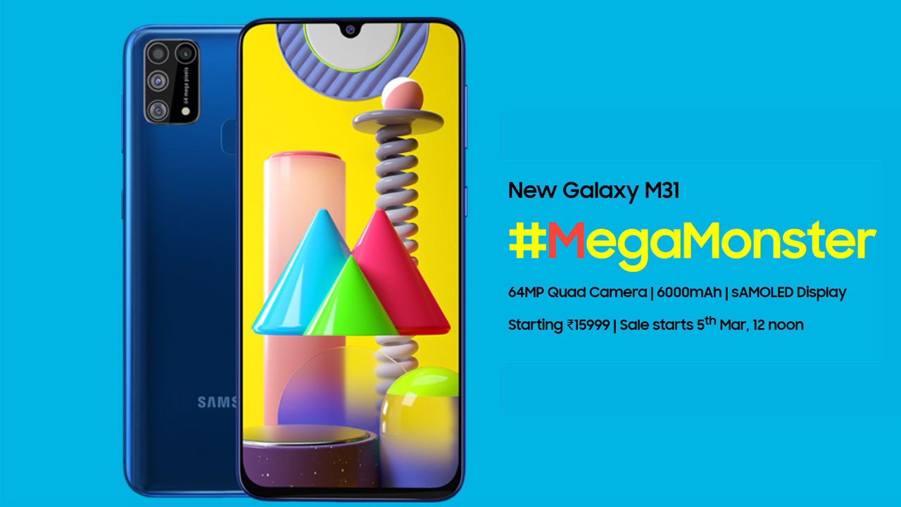 El Samsung Galaxy M31 debuta con 4 cámaras y batería de 6.000mAh