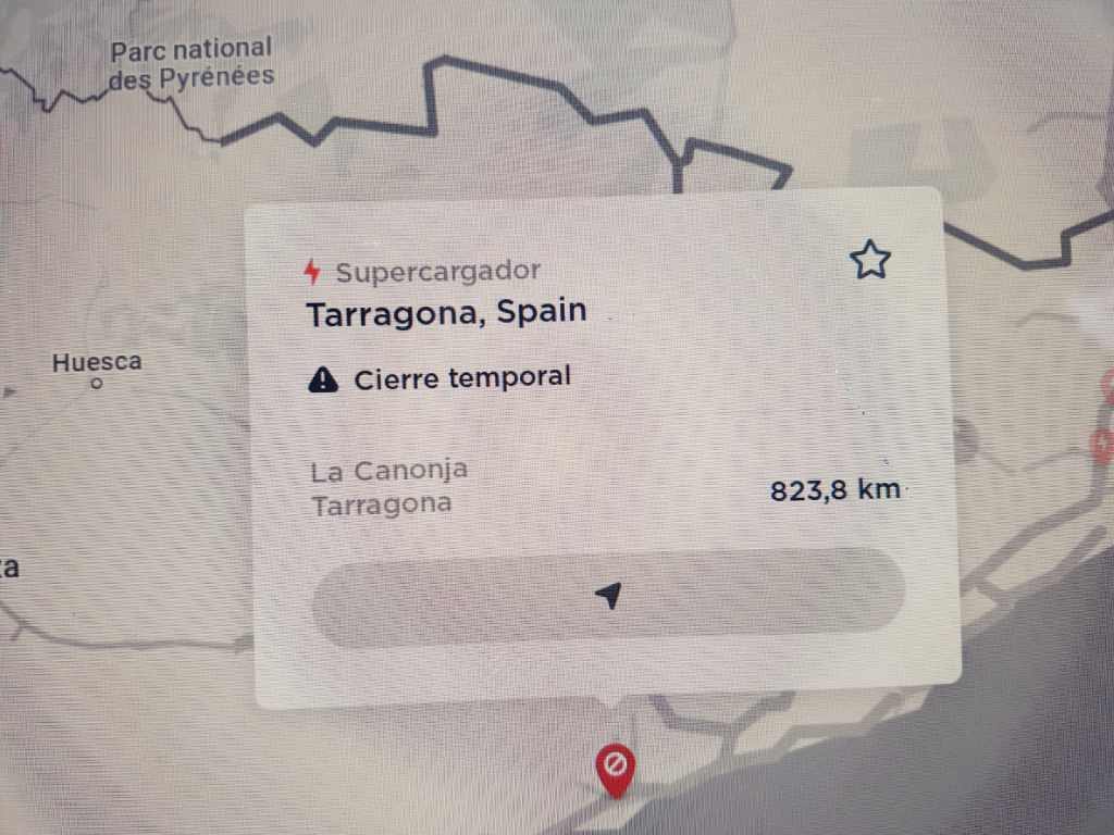 El Supercargador Tesla ubicado en Tarragona está cerrado