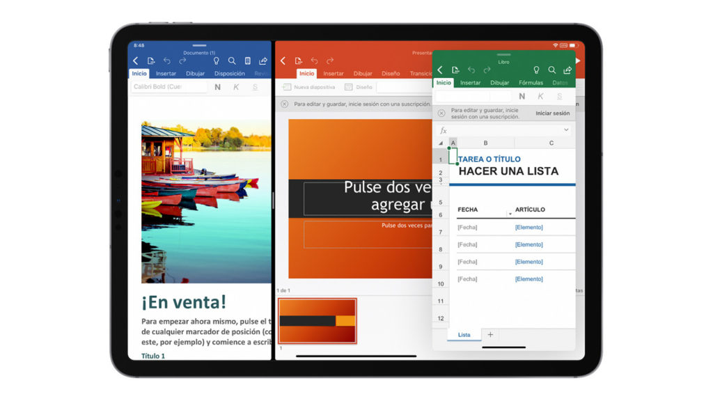 La función de pantalla dividida llega a Microsoft Office para iPadOS