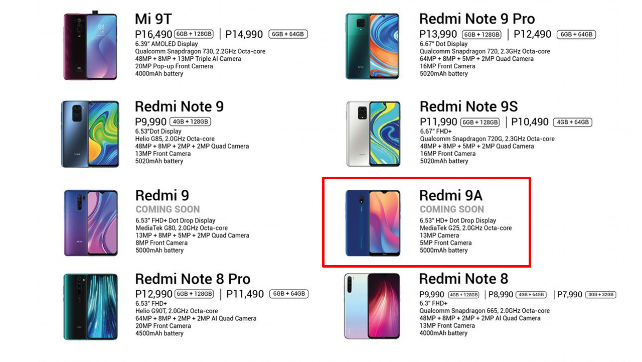 Redmi 9A, se filtran las características de este nuevo gama básica