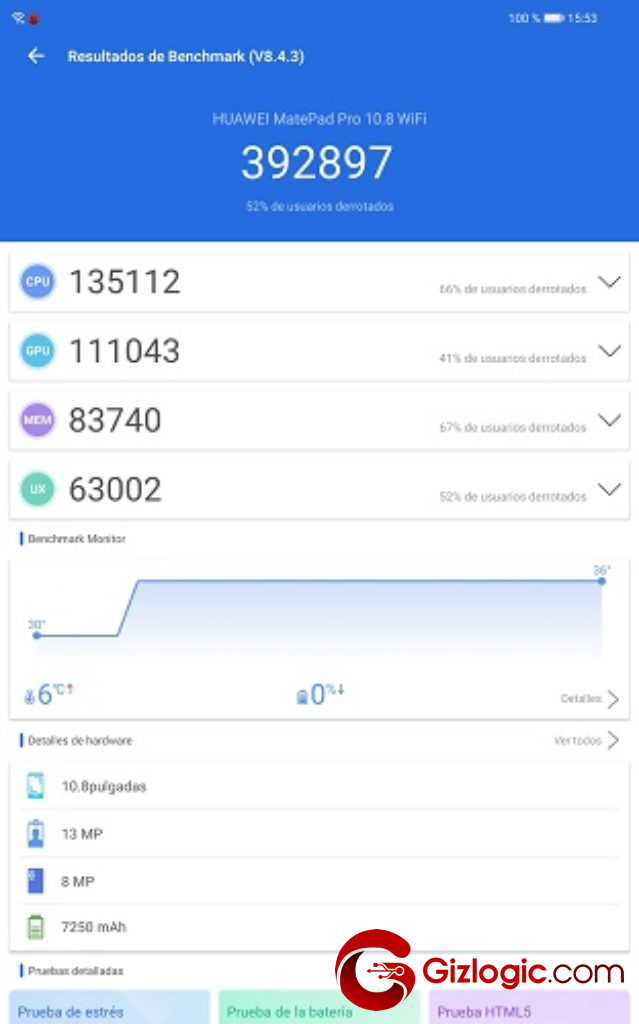 Huawei MatePad Pro antutu BenchMark