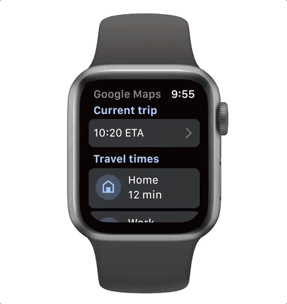 Google Maps en Apple Watch