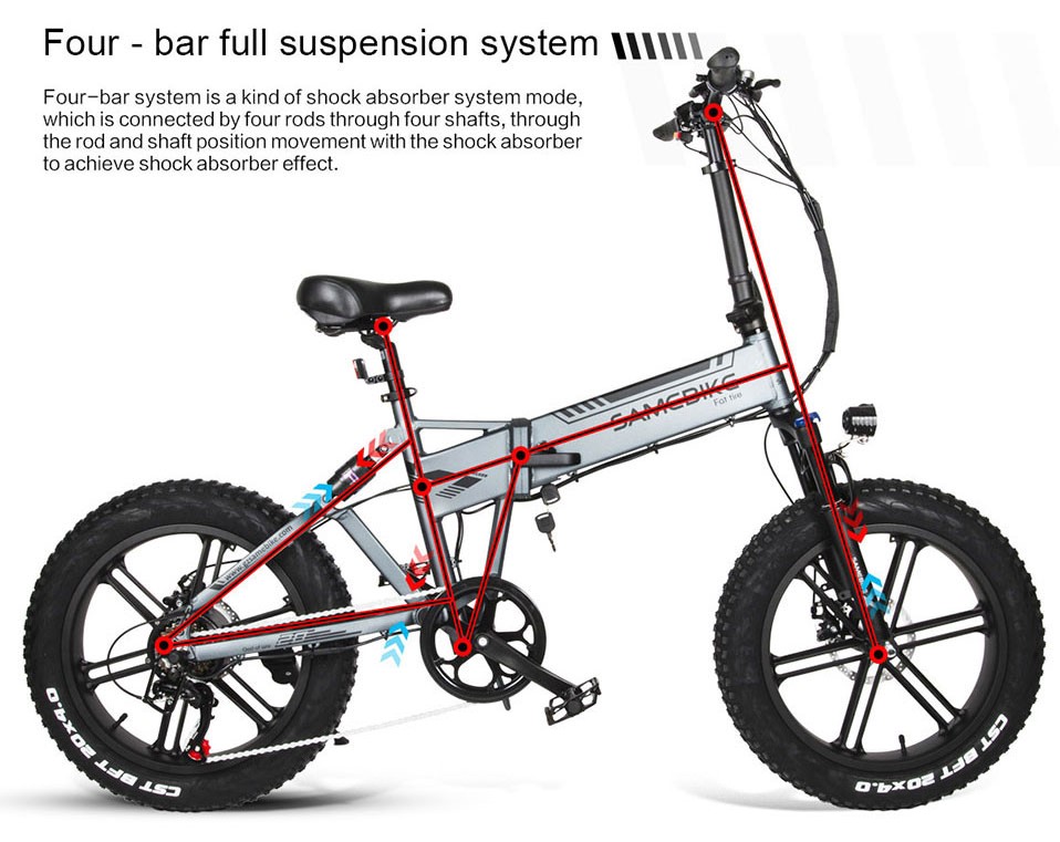 Samebike XWXL09 - Sistema de suspensión