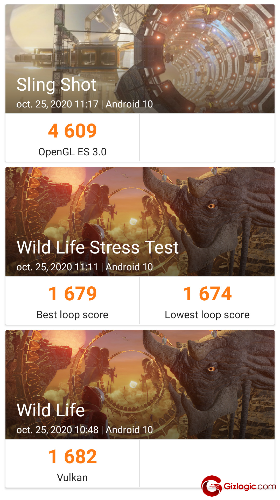 LG Velvet 5G Geekbench Score 3DMark