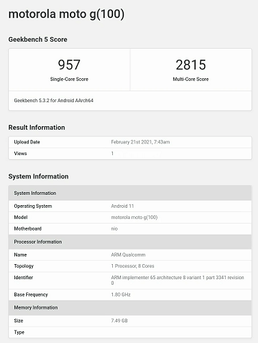 Moto G100