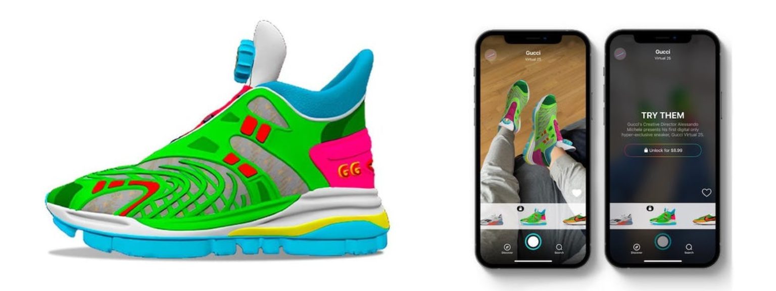 gucci virtual trainers