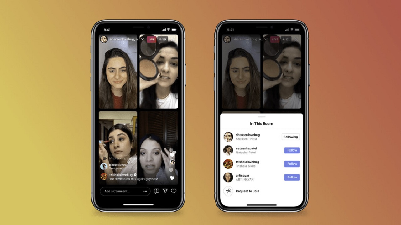 directos en instagram con cuatro personas