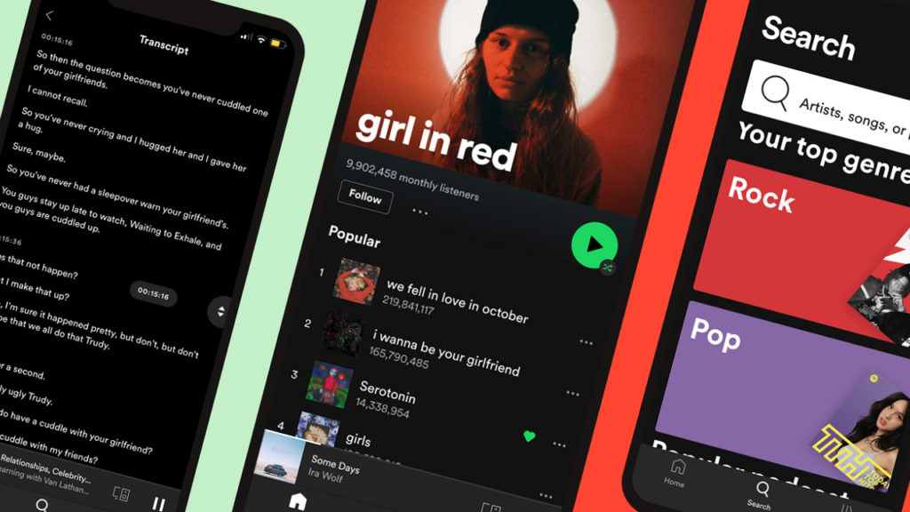 transcripciones de podcasts en spotify