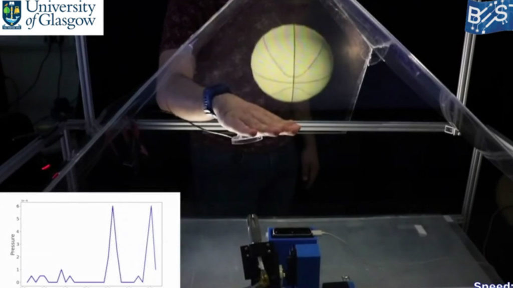 Holograma táctil de la universidad de Glasgow