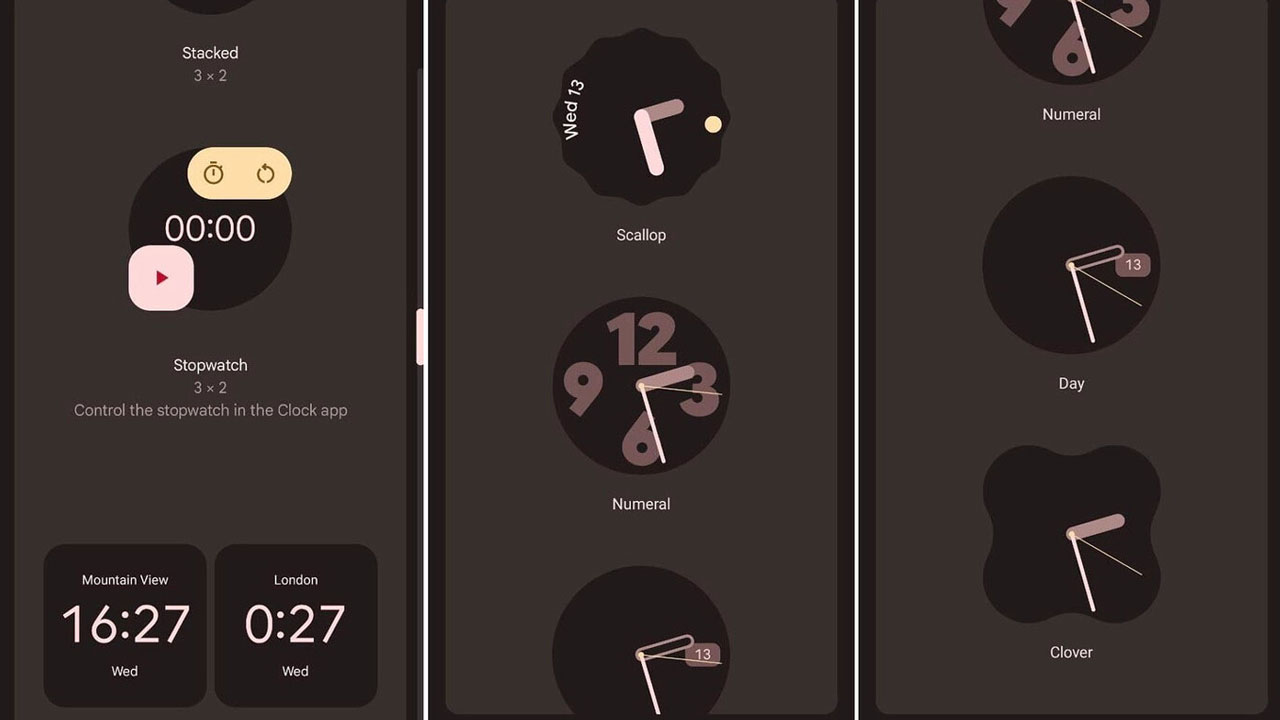 El Reloj de Google recibe nuevo diseño y widgets en su versión 7.1