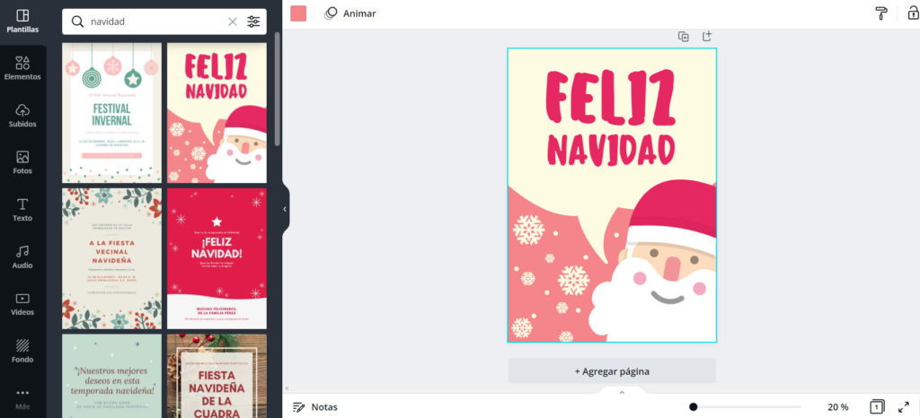 Cómo crear tus propias tarjetas de navidad con Canvas 