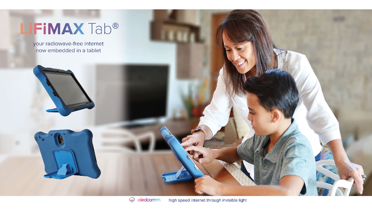 LiFiMaxTab, Oledcomm presenta la primera tablet con WIFI a través de luz visible