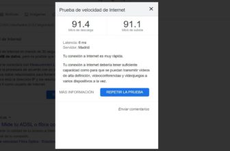 prueba de velocidad en google
