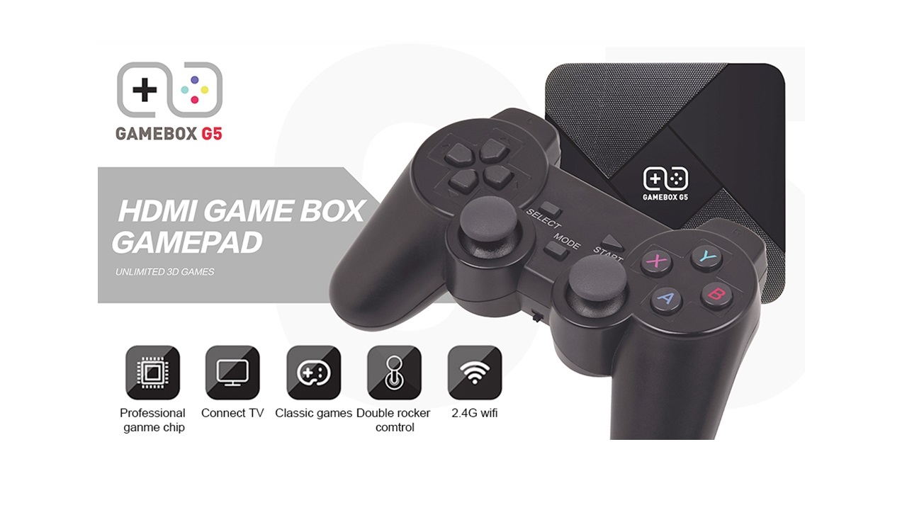 Consola videojuegos Gamebox G5, almacenamiento 64 GB, 35 mil juegos  clásicos, negro - Coolbox