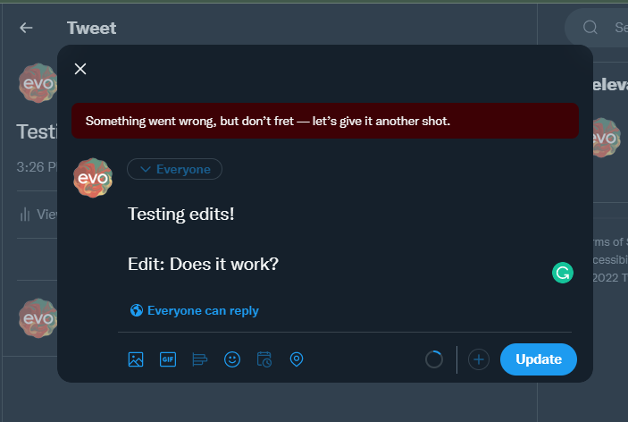 Twitter - Función de editar