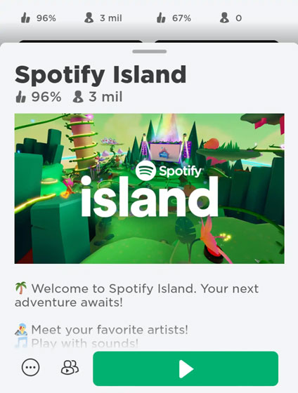 La Isla Spotify en Roblox promete una experiencia de audio inmersiva