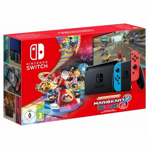 Nintendo Switch Azul y Rojo V2 con Mario Kart 8 Deluxe 1(2)