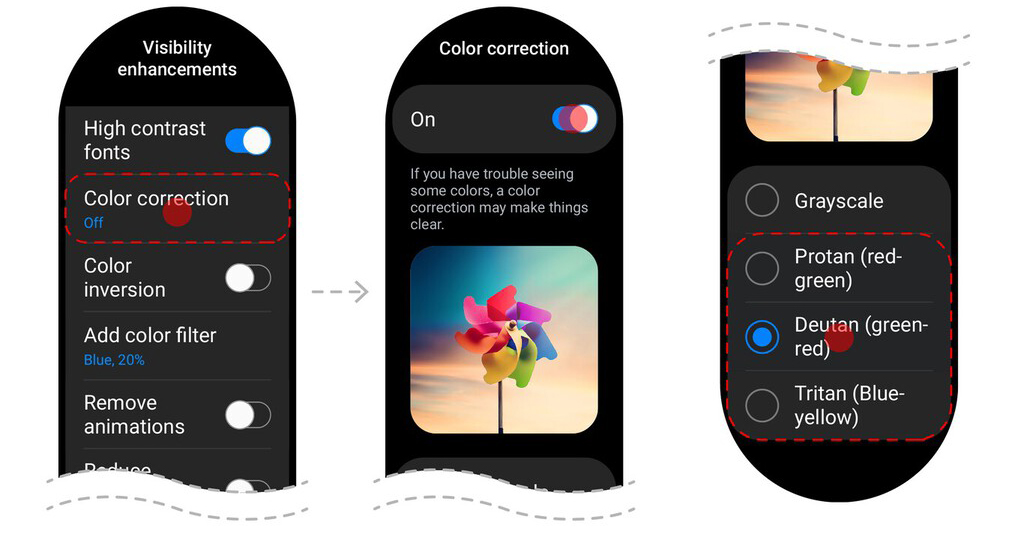 One UI Watch 4.5 - Corrección de color