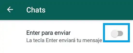 enter para enviar en whatsapp