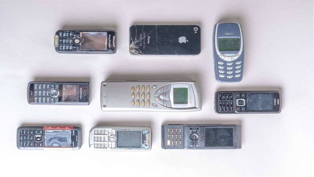 celulares antiguos y modernos