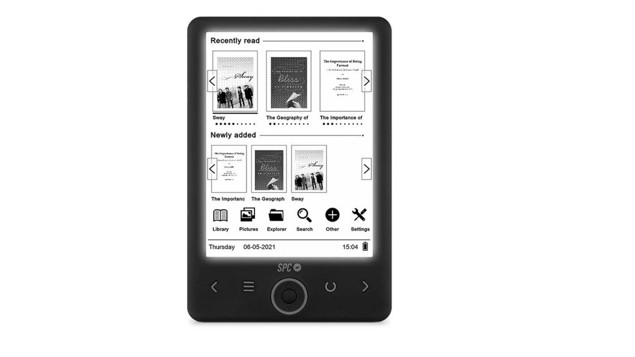 SPC Dickens Light 2, eReader de 6 pulgadas para una lectura confortable
