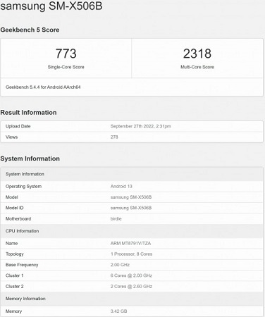 Samsung Galaxy Tab S8 FE