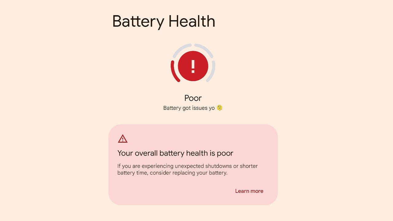 salud de la bateria android 13