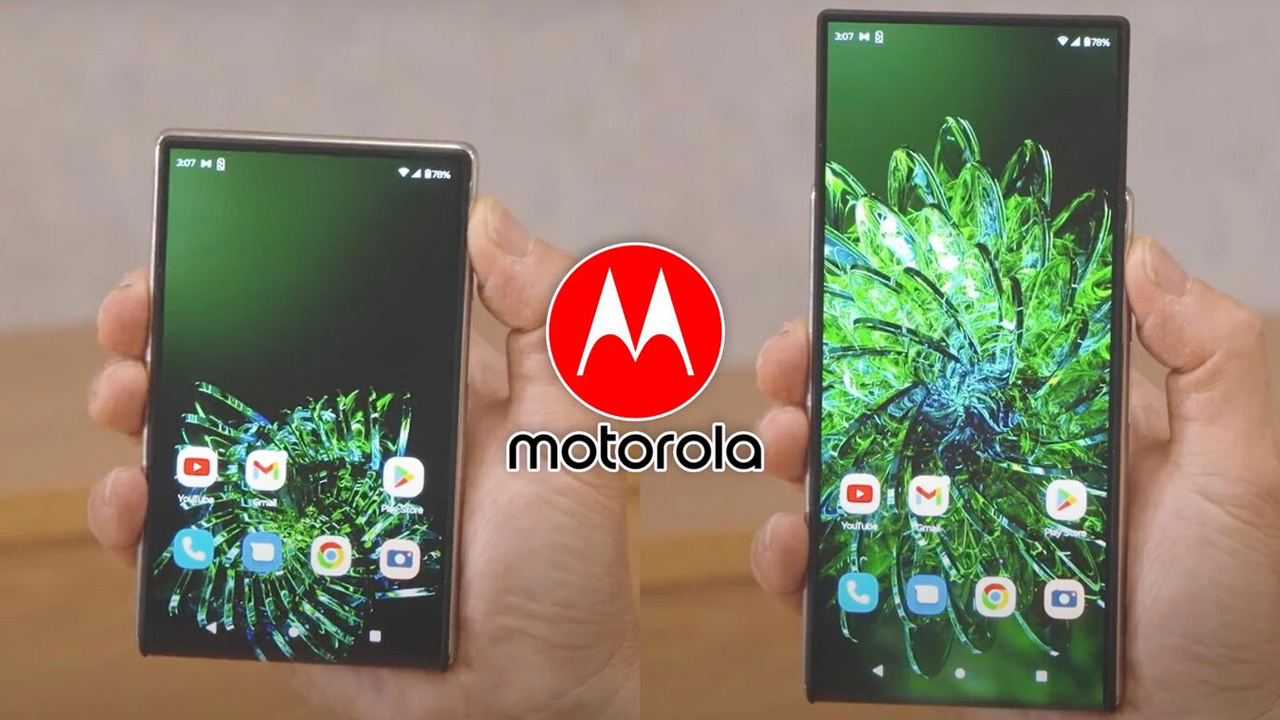 Motorola muestra su curioso móvil enrollable con pantalla extensible