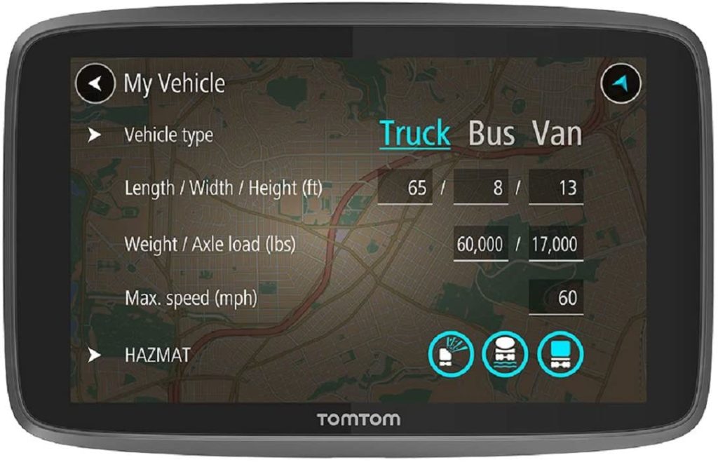TomTom Go Expert - Calcular ruta para camiones