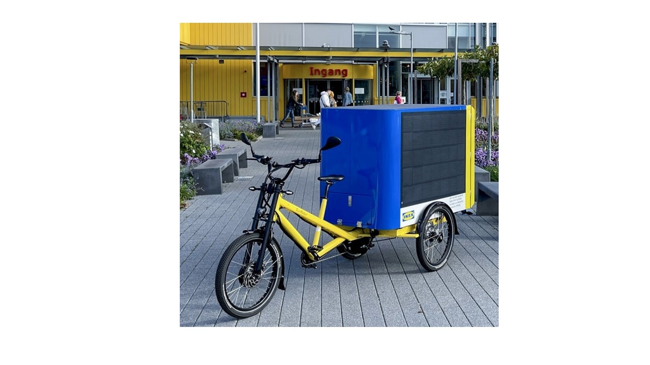bicicleta de ikea con energia solar