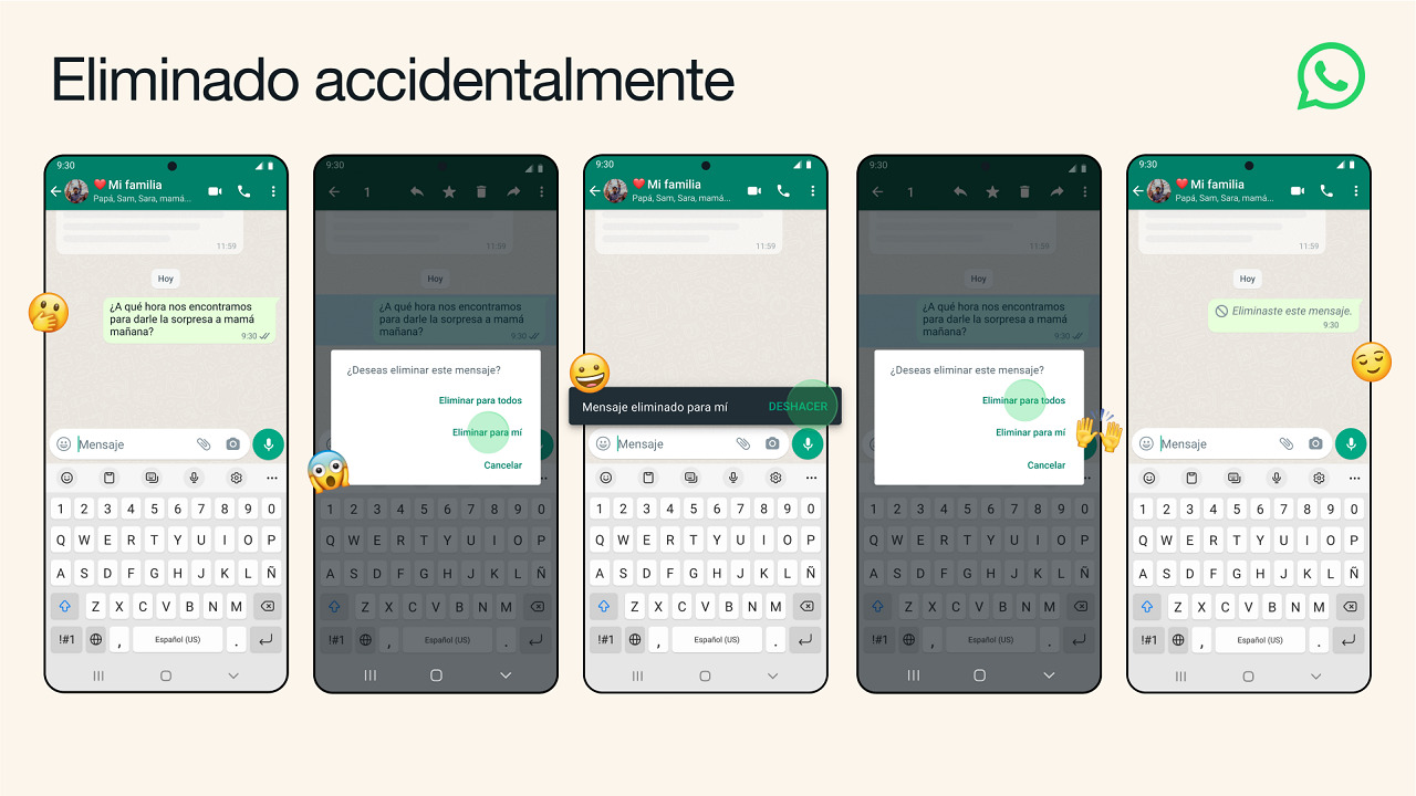 borrar un mensaje en WhatsApp