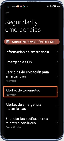 Google Sistema de alertas de terremotos