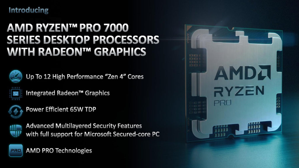 AMD Ryzen Pro 7000 Series, AMD estrena CPUs para uso profesional