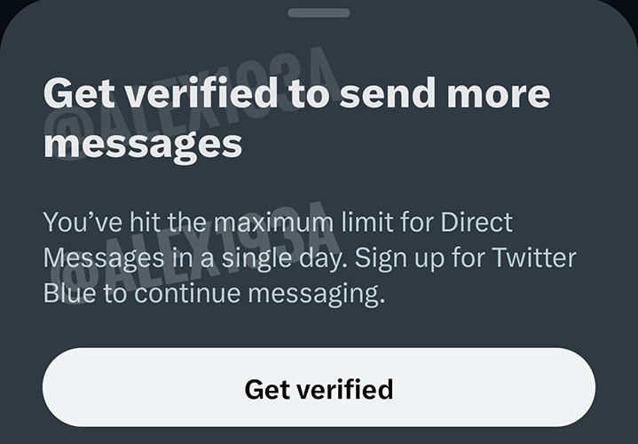 Twitter limitaría todavía más el número de mensajes directos