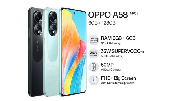 Oppo A58 128GB Negro