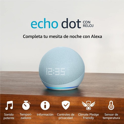 Echo Dot con reloj