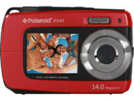 Polaroid if045, cámara compacta colorida con pantalla dual